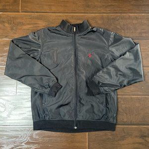 Vintage Black Polo Ralph Lauren Nylon Track Jacket
